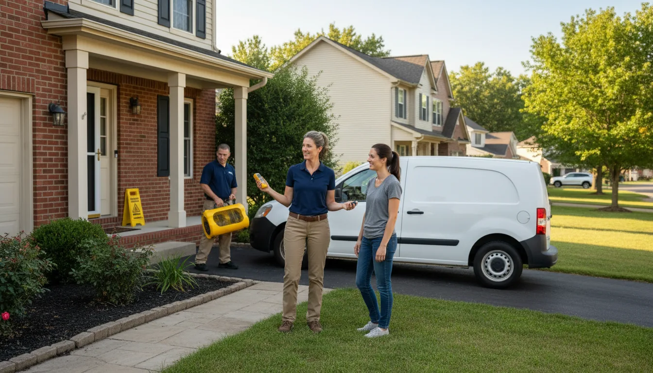 Residential water damage restoration in Mclean, NE